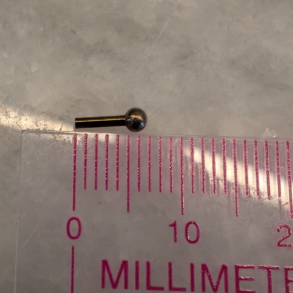 **SOLD** BVLA Rose Gold "The Rose" 6mm Threaded Opal/Black Diamond Stud - Picture 7 of 8